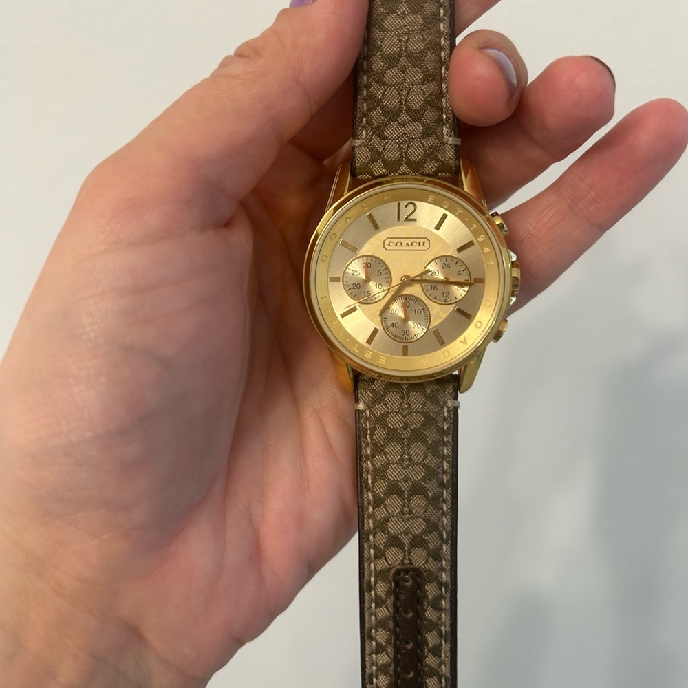 Coach Watch with Leather Band